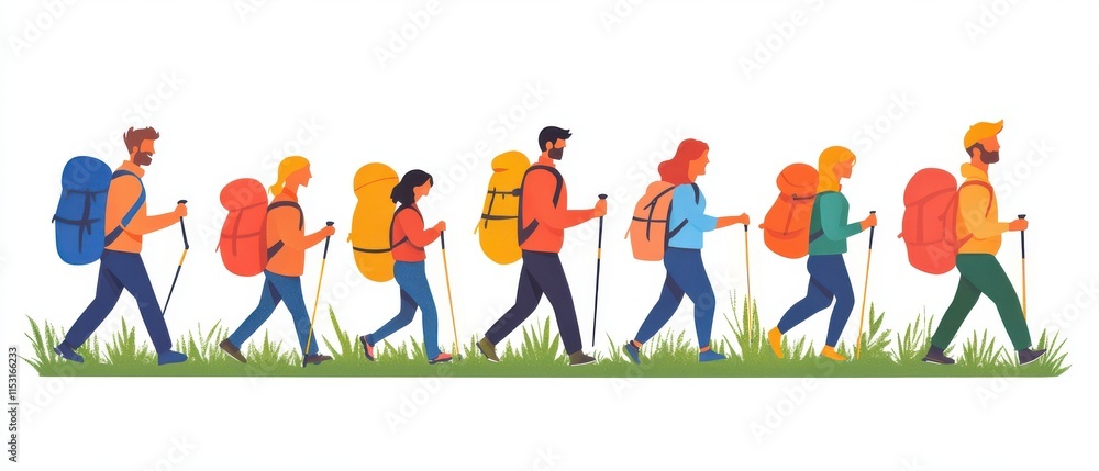 Fototapeta premium Explore thrilling family hiking adventures breathtaking mountains a guide nature trails scenic