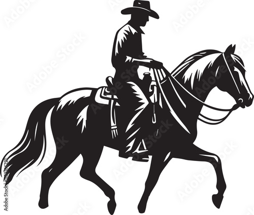 Horse riding, A man ride horse cute beautiful horse black vector
