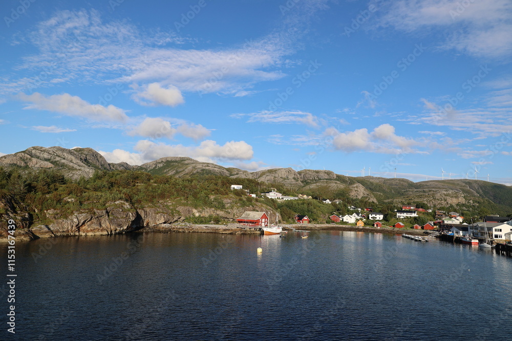 Obraz premium Bessaker is a coastal fishing village in Åfjord municipality in Trøndelag County, Norway