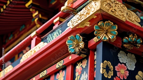 Wallpaper Mural Intricate Details of a Japanese Temple Torontodigital.ca