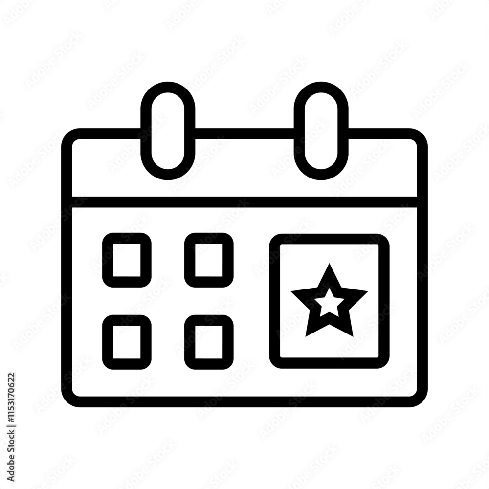 Calendar flat icon set. Deadline, calendar notification, reminder organizer. Containing date, schedule, month, week, appointment, agenda, organization, and event Calendar flat icon set. Deadline, calendar notification, reminder organizer. Containing date, schedule, month, week, appointment, agenda, organization, and event
