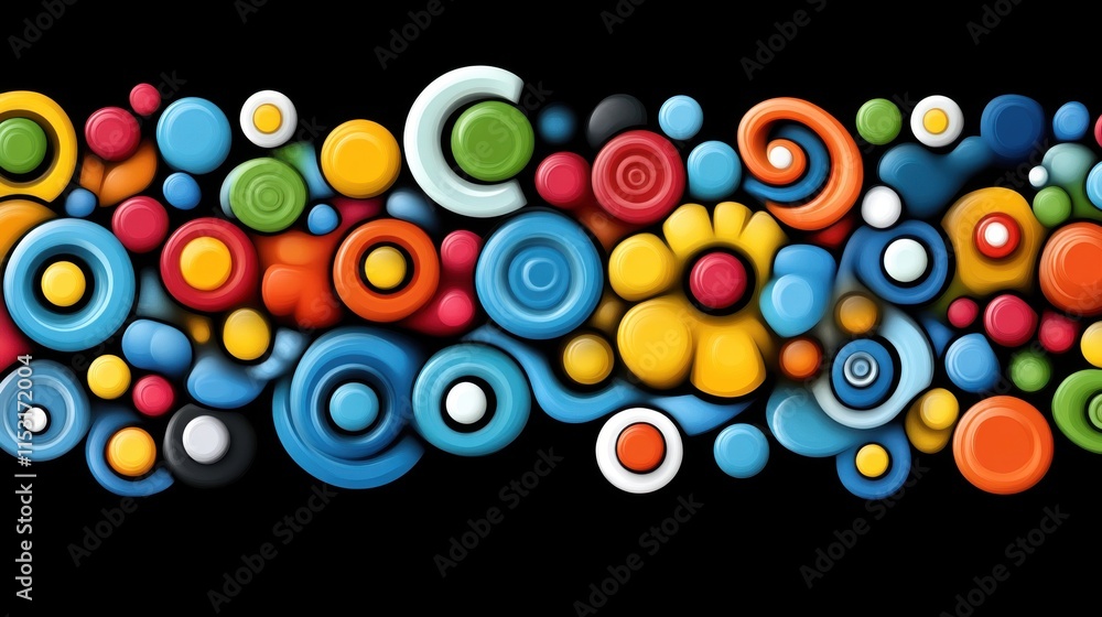 Colorful abstract shapes pattern. Colorful abstract shapes pattern.