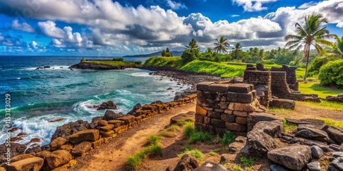 Kauai Mahaulepu Heritage Trail: Ancient Hawaiian Coastal History, Scenic Views & Rugged Cliffs photo