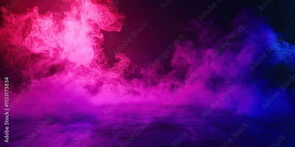 Purple and blue smokey background with a red cloud in the middle Purple and blue smokey background with a red cloud in the middle