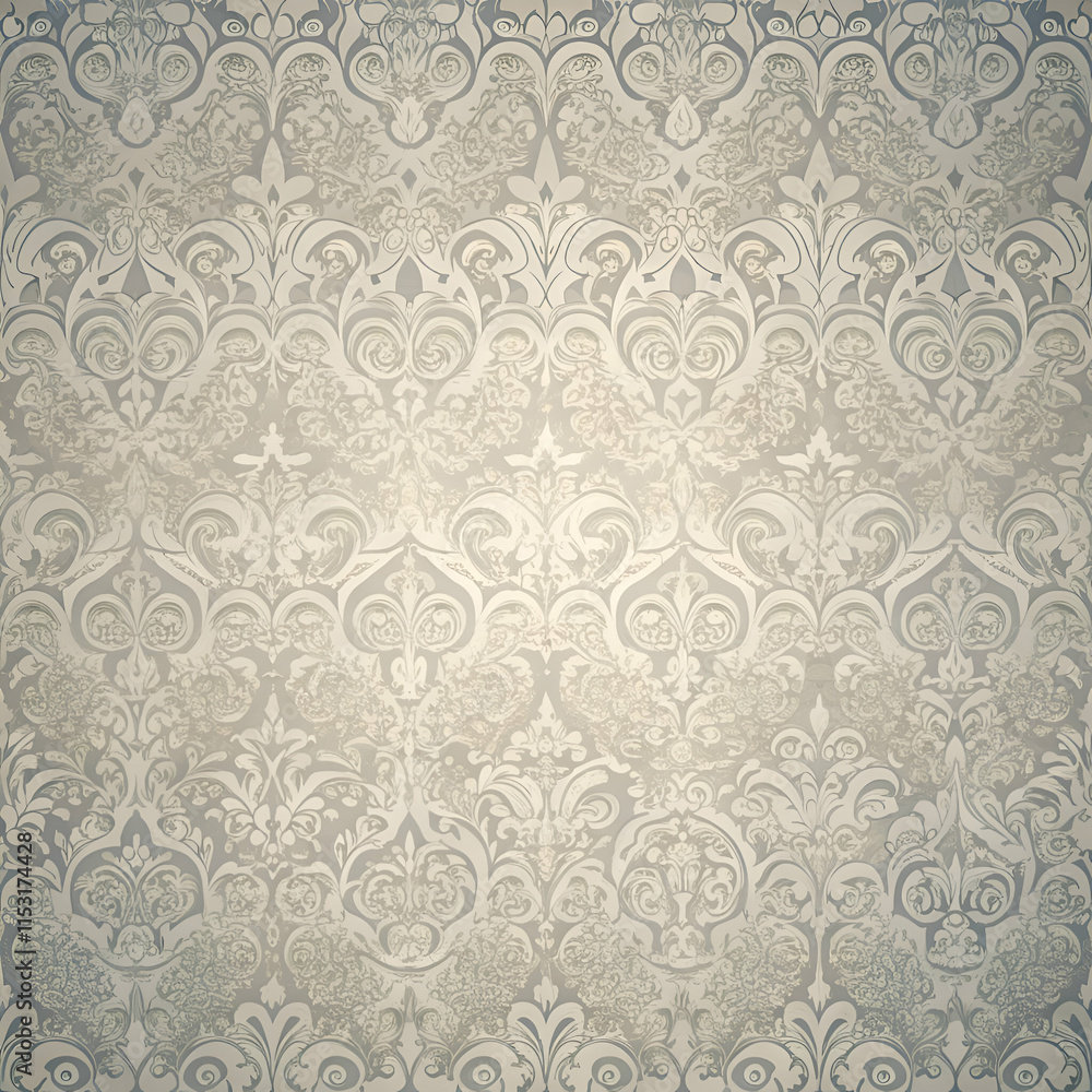 Fototapeta premium Vintage Damask Pattern. Elegant Floral Seamless Background