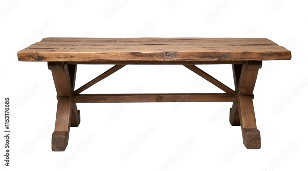 Old Wooden Table Isolated on a Transparent Background (PNG). Old Wooden Table Isolated on a Transparent Background (PNG).