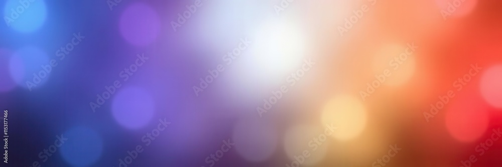Obraz premium Soft and Dreamy Bokeh Background with Colorful Blurs in Shades of Blue, Purple, Red and Yellow Perfect for Creative Projects or Digital Art