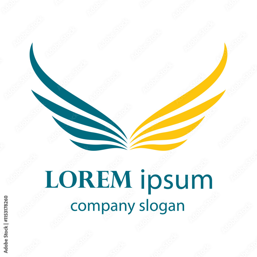 beautiful flapping wings logo illustration beautiful flapping wings logo illustration
