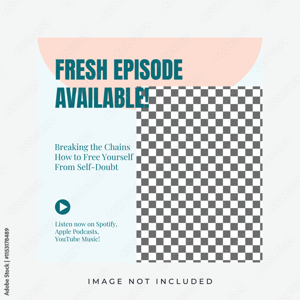 Obraz premium Eye-Catching Podcast Instagram Post Templatestock