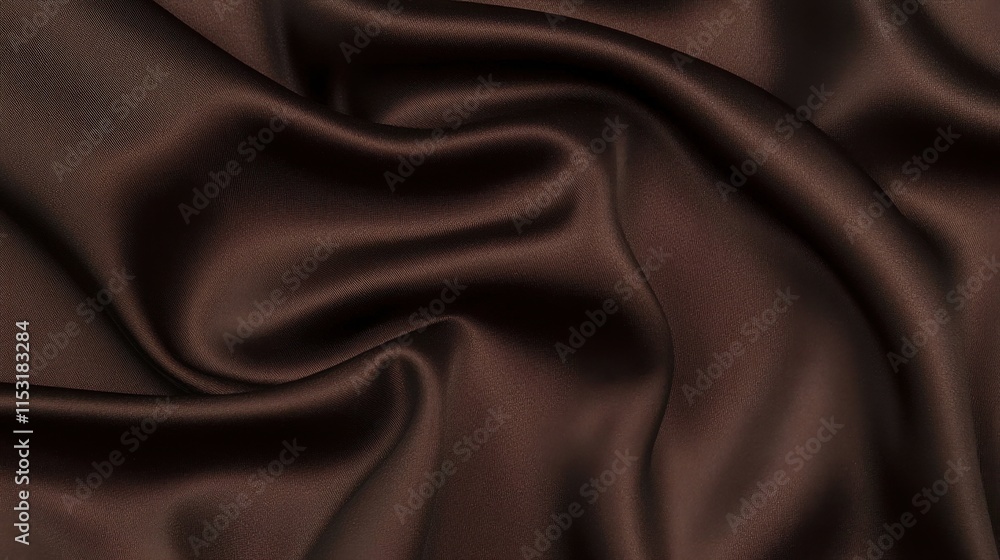 Obraz premium Smooth Brown Satin Fabric Texture for Elegant Background Designs
