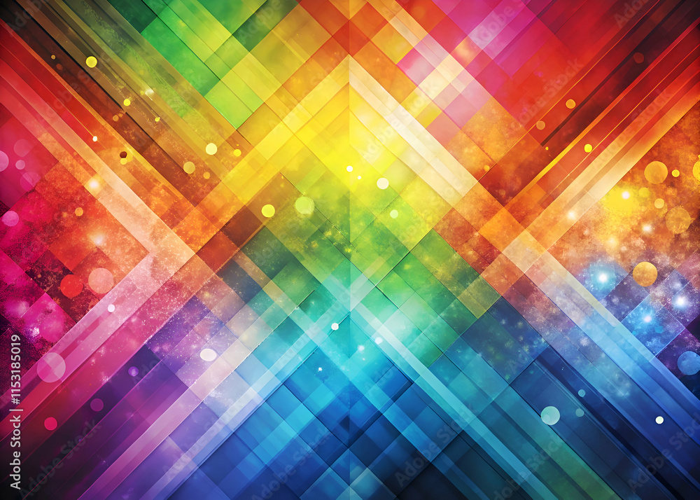 Abstract Geometric Rainbow Pattern Background Abstract Geometric Rainbow Pattern Background
