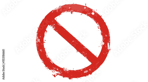 Prohibited Sign Isolated on a Transparent Background (PNG)