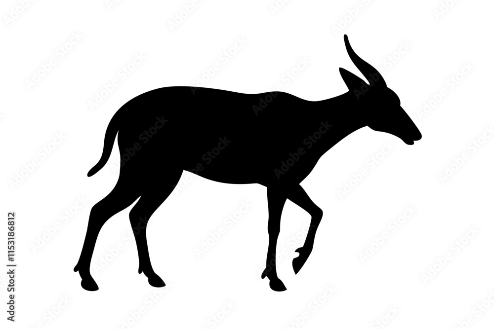 Antelope silhouette of Ant Antelope silhouette of Ant