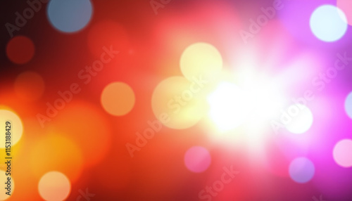 Abstract Color Spectrum of curves, lines and angles, diagonal stripes and concentric circles with bokeh effect