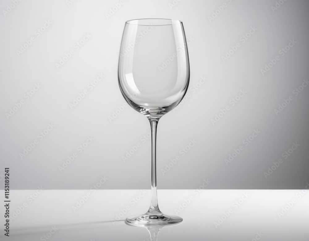 Crystal Clear Wine Glass on White Crystal Clear Wine Glass on White