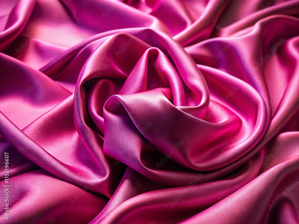 Obraz premium Luxurious Pink Silk Fabric Texture: Close-Up Macro Photography