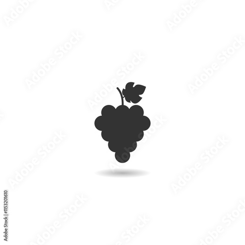 Grape fruits sign icon with shadow