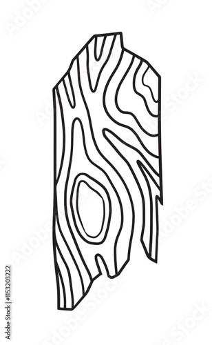 Abstract wood grain hand-drawn