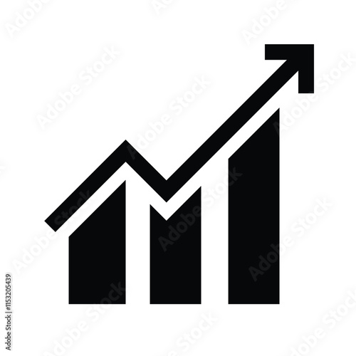 Economic Growth Chart Icon Stock Illustration