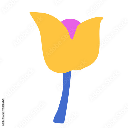 Illustration of an Paper Flower Cutout