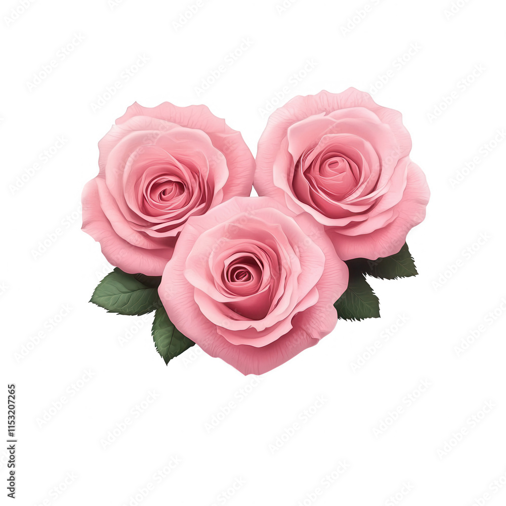 Beautiful pink roses arranged elegantly in bouquet design Beautiful pink roses arranged elegantly in bouquet design