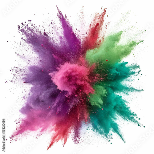 bright purple lilac Holi paint color powder fest