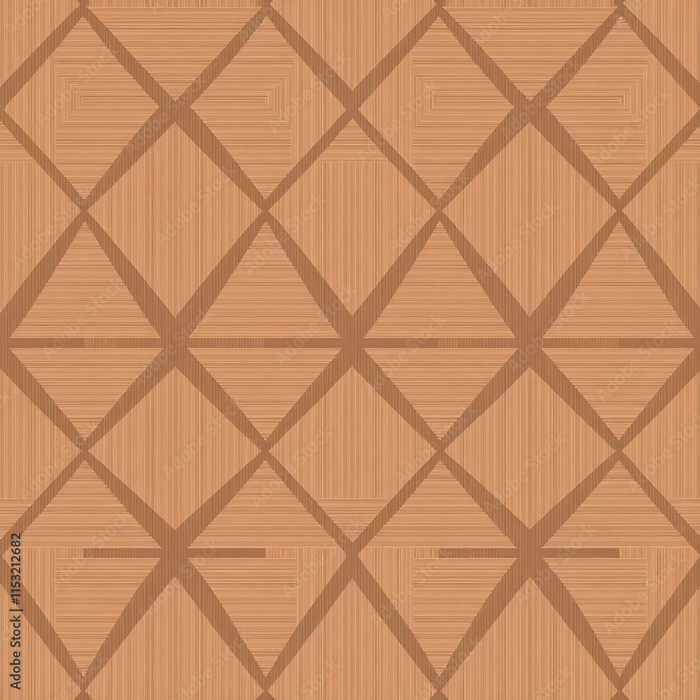 Geometric Wood Pattern: Elegant diamond shapes in light brown hues create a seamless texture, ideal for backgrounds or design elements. The pattern offers a sophisticated and modern aesthetic. Geometric Wood Pattern: Elegant diamond shapes in light brown hues create a seamless texture, ideal for backgrounds or design elements. The pattern offers a sophisticated and modern aesthetic.
