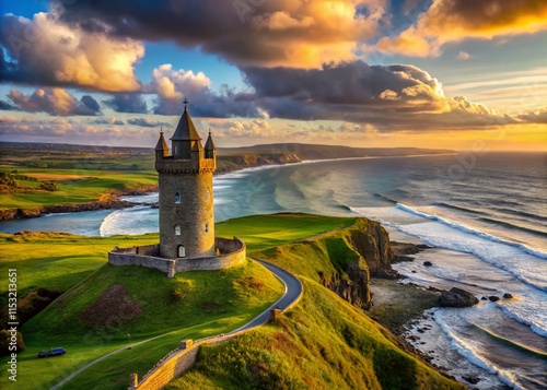 Majestic Doonagore Castle, Ireland: Dramatic Coastal Cliffs & Ocean Views photo