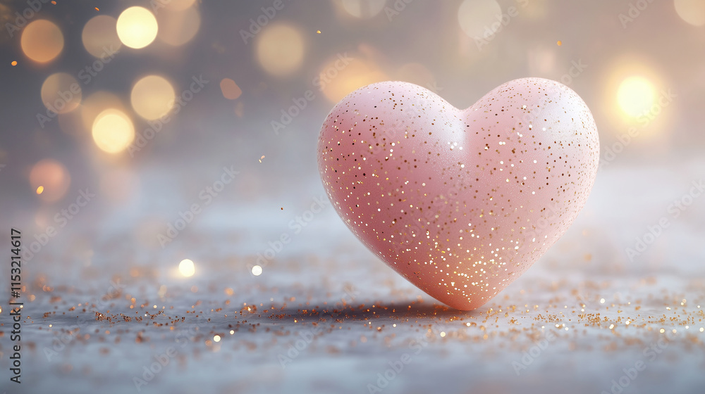 Fototapeta premium Cute Pink Hearts Background Wallpaper