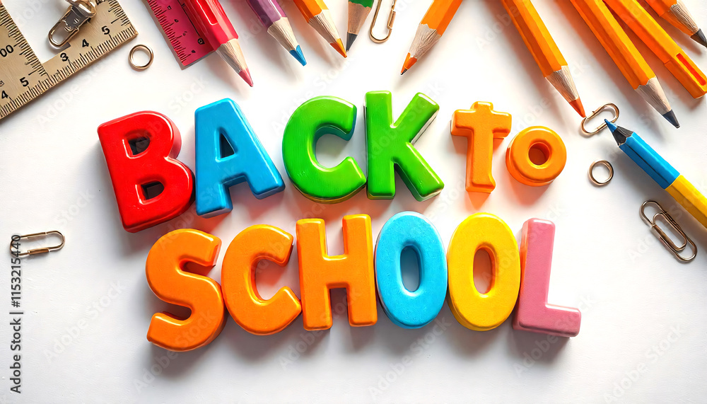 Back to School Fun: Bright Colors and School Supplies Back to School Fun: Bright Colors and School Supplies