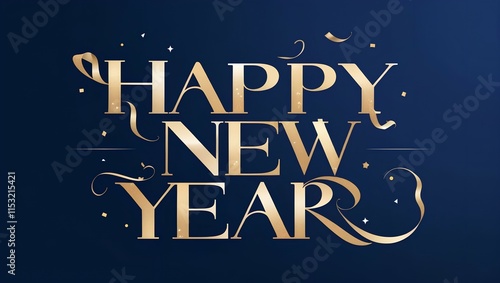 2025 Happy New Year Festival Stylish Background
