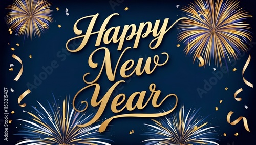 Happy New Year Festival Illustration Background