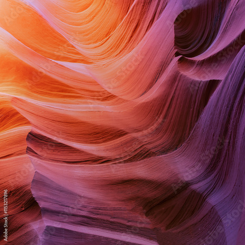 abstract waves background in famous antelope canyon near page