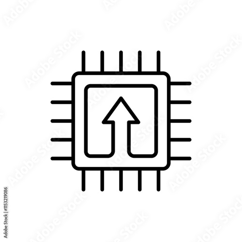 Software update outline icons, minimalist vector illustration ,simple transparent graphic element .Isolated on white background