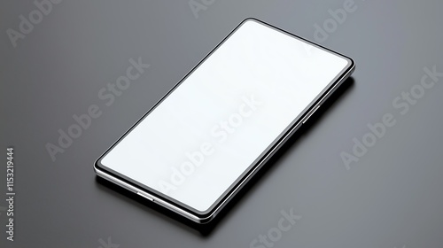 Wallpaper Mural A modern smartphone with a blank screen, placed on a reflective black surface for a sleek, futuristic vibe Torontodigital.ca