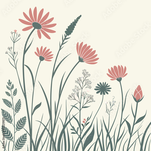 Aquarelle wildflower design perfect for backgrounds, textures, and wrapper patterns.