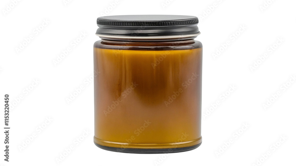 a glass jar of honey a glass jar of honey