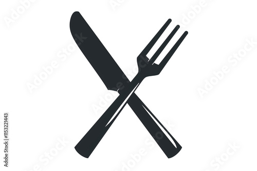 a fork and knife crossed