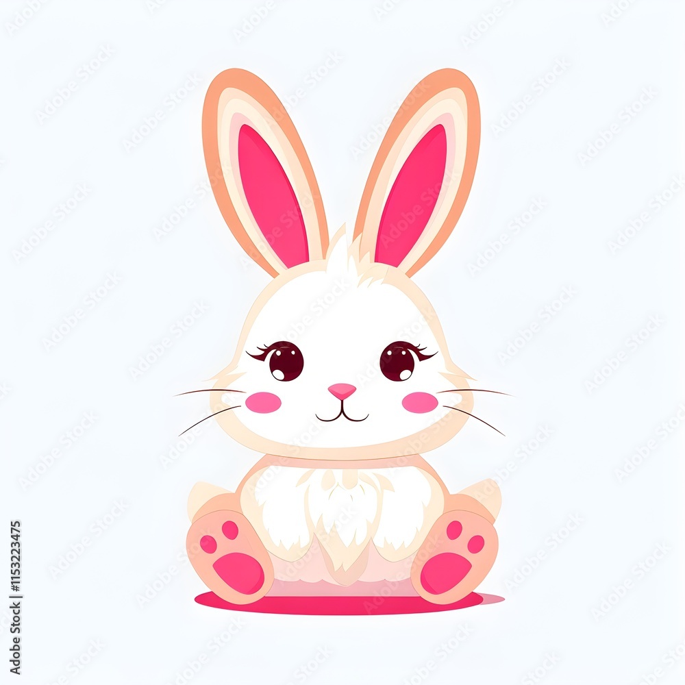 Simple cartoon Easter bunny, abstract illustration Simple cartoon Easter bunny, abstract illustration