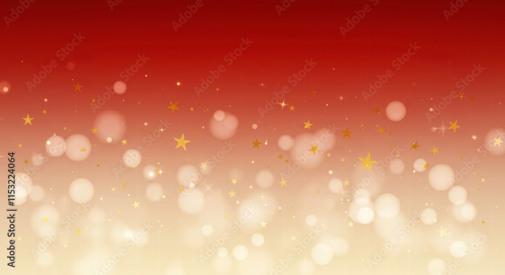 Red and Gold Festive Background: A radiant red and gold gradient background shimmer with twinkling gold stars and soft white bokeh. Red and Gold Festive Background: A radiant red and gold gradient background shimmer with twinkling gold stars and soft white bokeh.