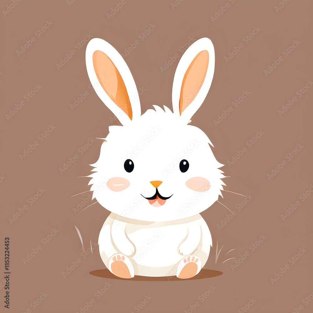 Simple cartoon Easter bunny, abstract illustration Simple cartoon Easter bunny, abstract illustration