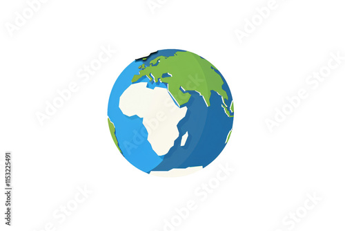 a blue and green globe