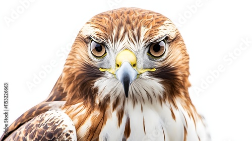 Close Up Portrait Of A Red Tailed Hawk