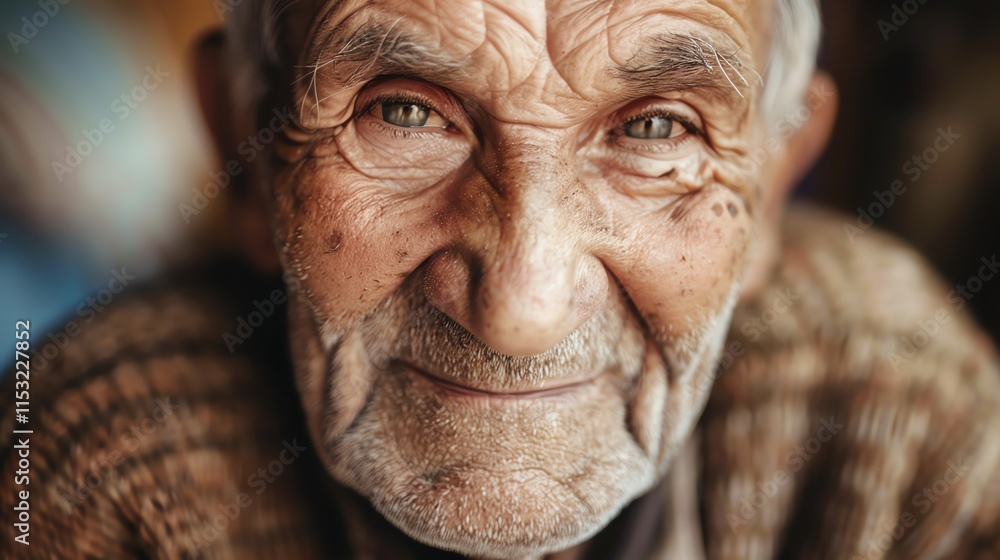 Close-up portrait of an elderly man with a kind expression. Close-up portrait of an elderly man with a kind expression.