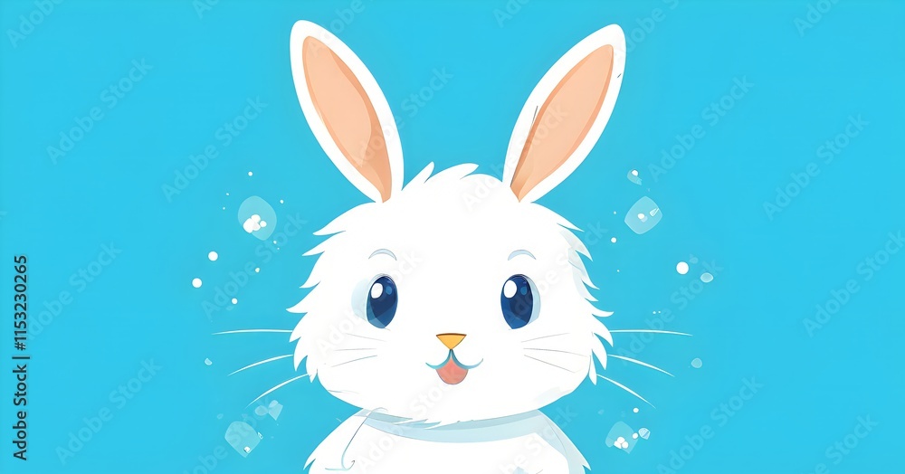Simple cartoon Easter bunny, abstract illustration Simple cartoon Easter bunny, abstract illustration