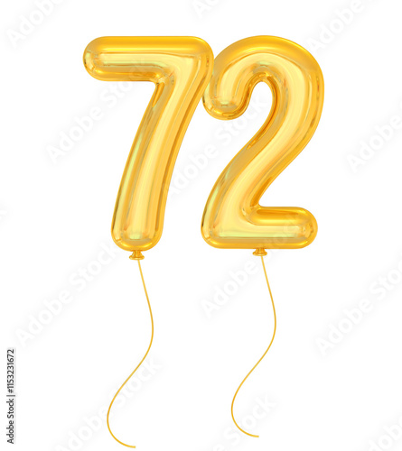 Yellow Balloon Number 72