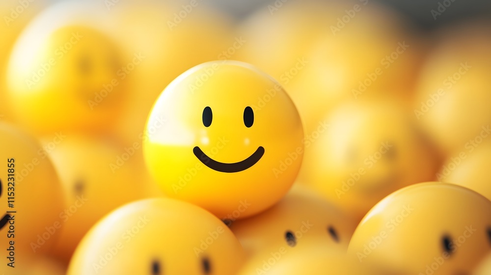 Bright Yellow Smiley Faces Representing Happiness and Joy Surrounded by Cheerful Emotions in a Playful and Optimistic Atmosphere Bright Yellow Smiley Faces Representing Happiness and Joy Surrounded by Cheerful Emotions in a Playful and Optimistic Atmosphere