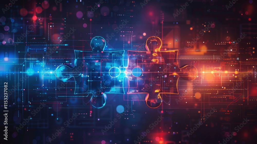 Futuristic tech-inspired abstract background, symbolizing connectivity and interoperability, Digital representation of integration concept Futuristic tech-inspired abstract background, symbolizing connectivity and interoperability, Digital representation of integration concept