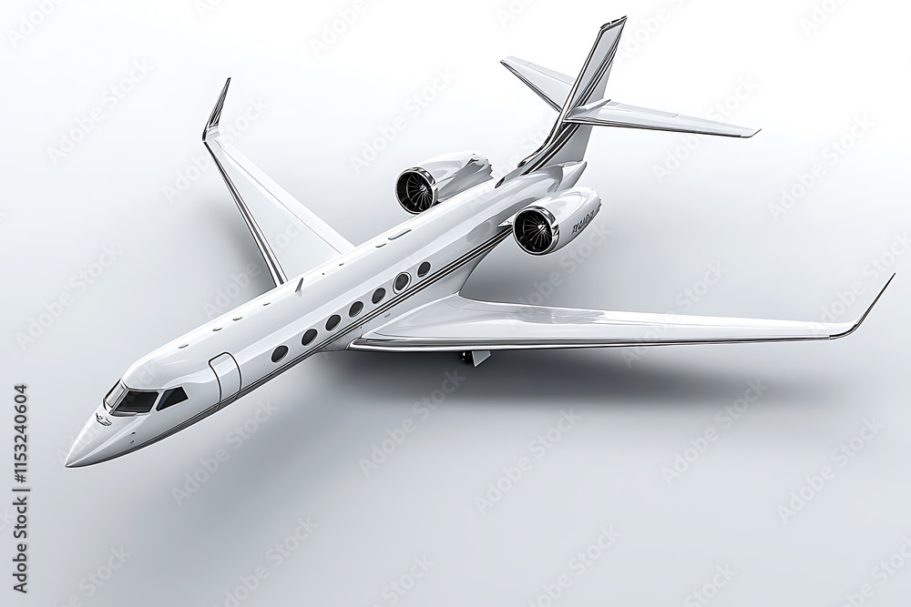 Luxury White Jet - Modern Aviation Design Luxury White Jet - Modern Aviation Design