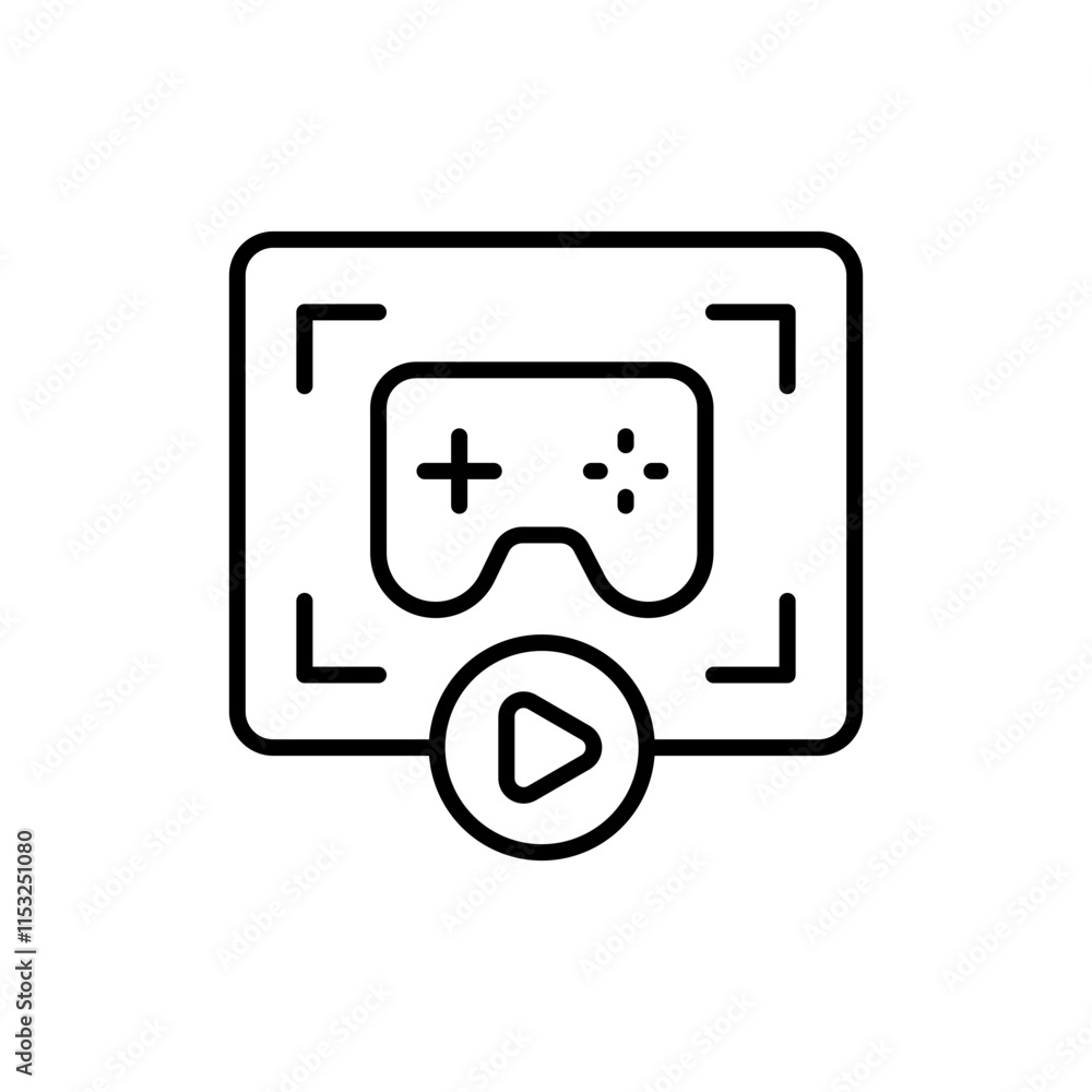 Vlogger game outline icons, minimalist vector illustration ,simple transparent graphic element .Isolated on white background Vlogger game outline icons, minimalist vector illustration ,simple transparent graphic element .Isolated on white background